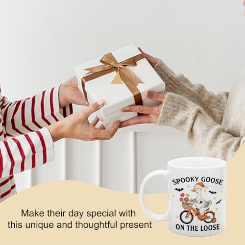 Taza de cerámica DYJYBMY Halloween con diseño de ganso y murciélago miniatura 6