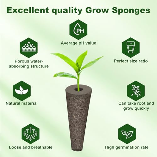 Image of 73 Pack Hydroponic Pods Supplies for Aerogarden Pods, Grow Sponges for Hydroponics, Seed Pods Kit with 30 Grow Sponges, 30 Pod Labels,12 Plant Labels, 1 Tweezer for Hydroponic Indoor Garden System