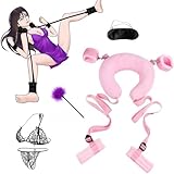 Couple Adjustable Spreader Bar Ties Down Wrist Ankle Handcuff Soft Straps Tools Bed Restraints Sex Bondaged Adult Kit Cheap Adult Toys Kinky Play Sexy Accessories Women's Hoodies Sweater PQG-10 -  GORKEM