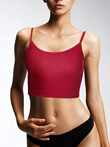 Image of SATINIOR 6 Pack Women Crop Tops Cropped Tank Top Bundle Sleeveless Spaghetti Strap for Sports Yoga