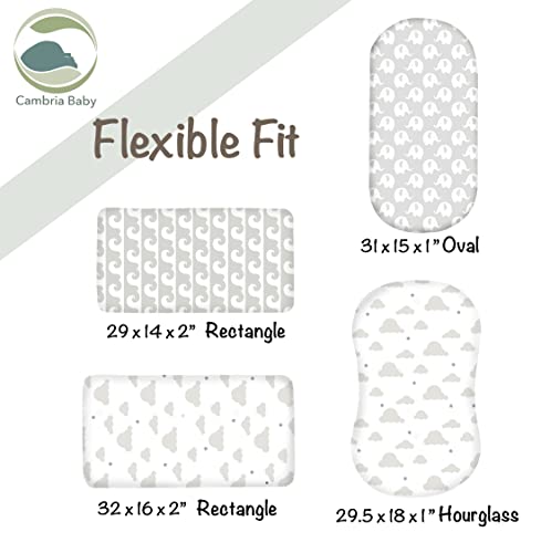 100% Organic Cotton  Fitted Bassinet Sheets Fits Halo, Snoo, Graco, Dream On Me, Delta, And All Other Standard Size Bassinets. 3 Pk Adapts To Oval, Hourglass & Rectangle Shaped Bassinet Pads. #TOP2