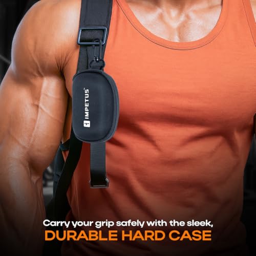 Image of IMPETUS Silicone Hand Gym Grips Workout for Men & Women | Fingerless Anti-Slip for Pull-Ups, Weightlifting, Deadlifts, Crossfit & Home Gym Training (Black)