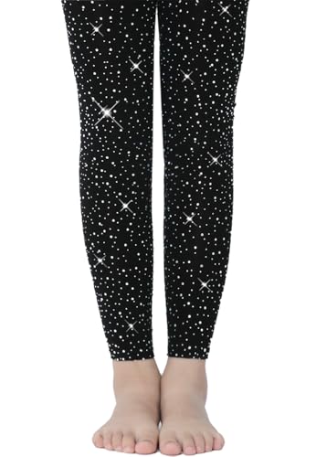 Image of VINICUNCA Girls Sparkle Rhinestone Tights Ultra-Soft Footed Dance Stockings Cospaly Accessories