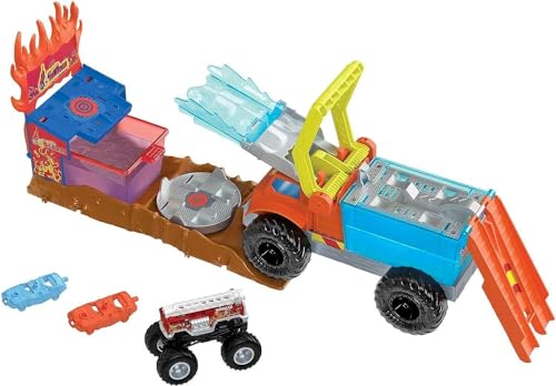 Hot Wheels Monster Trucks Arena Smashers Color Shifters 5-Alarm...