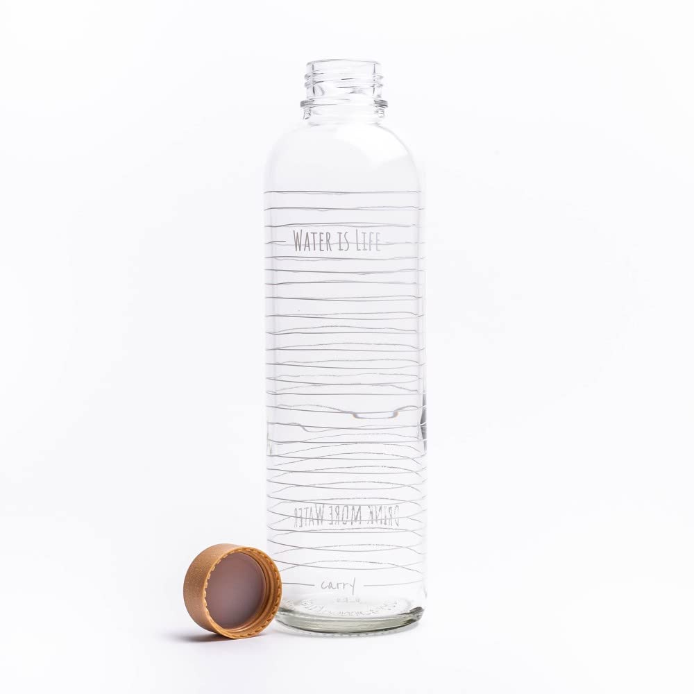 Carry Carrybottles Trinkflasche Glas 1,0 l | Sportflasche, Wasserflasche | BPA-frei, auslaufsicher & kohlensäuregeeignet | Plastikfrei & nachhaltig produziert | Made in Germany