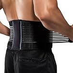 BraceUP Back Support Belt for Men and Women - Breathable Waist Lumbar Support Lower Back Brace for Sciatica, Herniated Disc, Scoliosis Lower Back Pain Relief, with Dual Adjustable Straps (S/M)