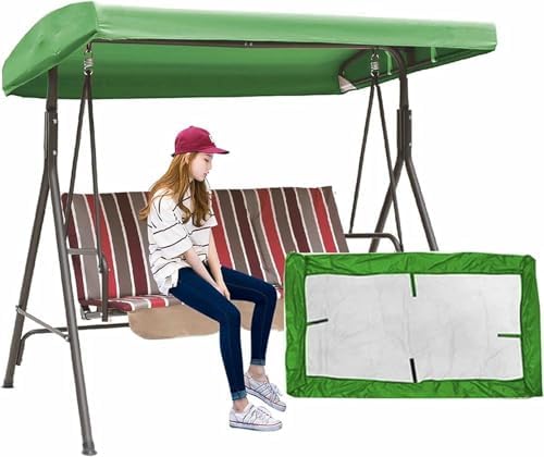 Universal Waterproof Canopy Top Cover for 3-Seater Outdoor Swing Chair, Durable Weather-Resistant Patio Hammock Replacement, Ideal Garden Swing Accessory – Swing Not Included