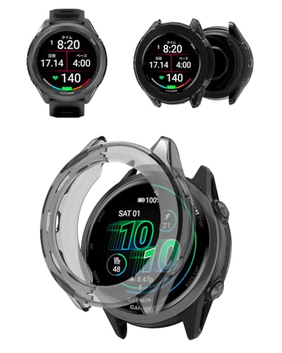 Garmin Forerunner 570 47mmpP[XJo[ ϏՌ h~ tJo[ op[VFAyʂőϋv̂TPUP[XJo[ Garmin Forerunner 570 47mmX}[gEHb`pAubN