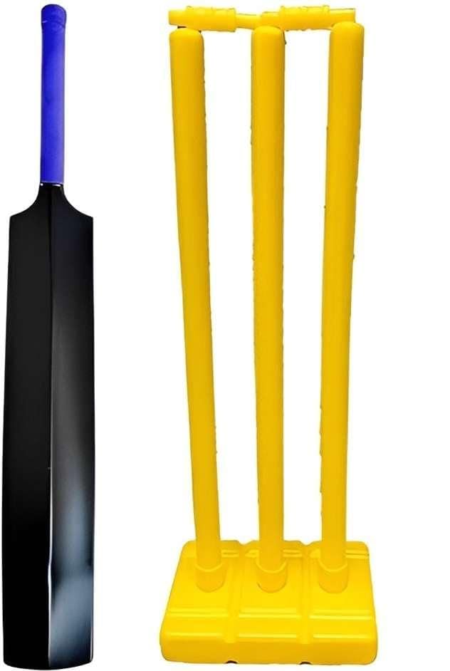 Hyper Cricket Bat Set Combo Cricket Kit for 15 + Years Boys Hard Plastic Cricket Bat for Men/Boys with Plastic Stumps for Cricket - Perfect for Outdoor Sports & Practice Cricket Kit Full Size-image-3