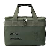 Dgayaeic キャンプ収納バッグ | 22L キャンプ調理器具収納ポーチ ピクニックオックスフォード布オーガナイザー | キャンプバックパッキングピクニックバーベキューカヤック用, グリーン, Refer to description, ユニ。