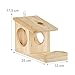 Relaxdays Eichhörnchen Futterhaus zum Hängen, Aus Holz, Wetterfest, HBT: ca. 17,5 x 12 x 25 cm, natur
