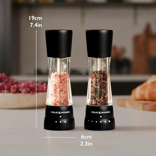 Image of Cole & Mason Seasoning Mill Derwent 190mm Clr SS PM Matt Black