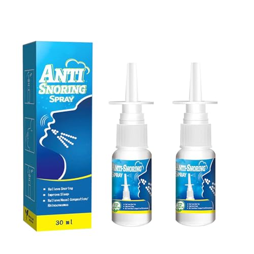 Solución para el Alivio los Ronquidos,Spray Nasal Ronquidos,Natural Stop Snoring Spray,Solución Anti Snore 100% Natural,Mejora La Respiración,30ml*2pc