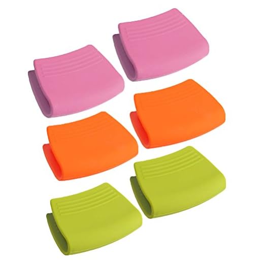 BESTONZON Besto nzon 3 pares Mini Horno Mitt resistente al calor Cocinar Pinza Mango Silicona Manopla (Color al azar)