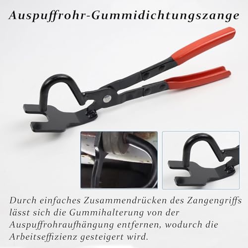 Auspuffgummi Zange, 29 cm Auspuffgummi Lösezange, AufhäNger Entfernungszange, Auto Auspuff AufhäNger Entfernungszange, Auspuffgummi Zange Werkzeug, für Autos Auspuffanlag
