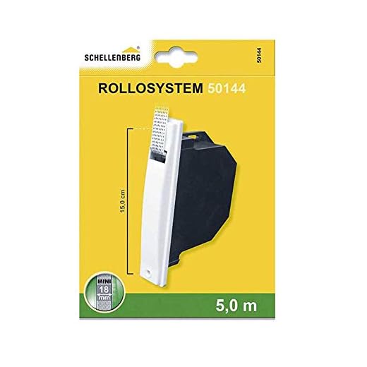 Schellenberg 50144 Rodillo de Entrada Mini para Cintas de persiana de 18 mm de Anchura, Distancia Entre taladros: 15 cm