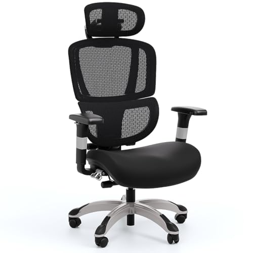 STAPLES Hyken Pro Ergonomic Mesh Task Chair with Lumbar Support, Adjustable Headrest, Tilt Lock & Breathable Back, Black Office Desk Chair, Swivel & Rolling Base