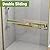 Bathlink Shower Door 56-60" W * 72" H, Brushed Gold Double Sliding Shower Door with 1/4"(6mm) Tempered Glass, Shower Glass Door Easy to Clean