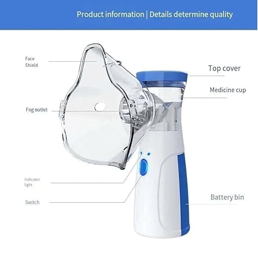Image of MN-R02 Mesh Nebulizer - Compact, Portable, Silent Operation - Ideal for Adults & Kids - Suitable for Asthma, Cough, Cold & Respiratory Care