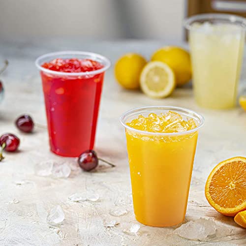 [240 Count - 16 Oz.] Clear Disposable Plastic Cups - Cold Party Drinking Cups #TOP4