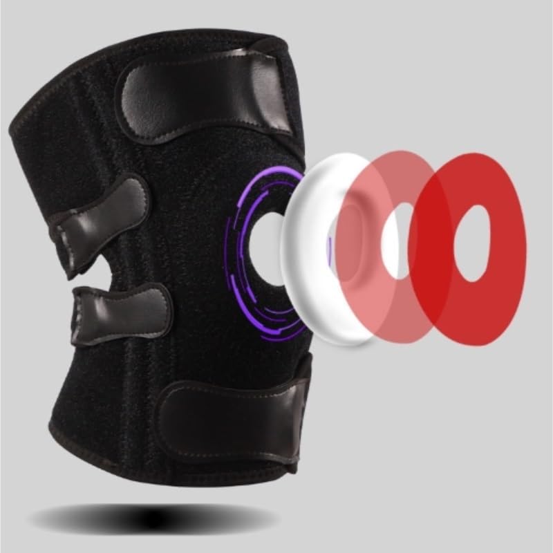 Exercise, protection Bandage Rubber Knee Pads Aluminum Plate Support Stabilizes Patella Knee Pads Shock Absorption for Fitness, cycling, running, playing football