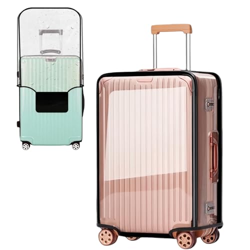 28 inch Suitcase Cover for Luggage Protector Clear PVC Waterproof Baggage Protective Cover for Tsa Approved Travel Sleeve Case