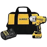 DEWALT 20V Max XR Impact Wrench Kit, Brushless, High Torque, Detent Pin Anvil, 1/2-Inch, Cordless (DCF899M1)