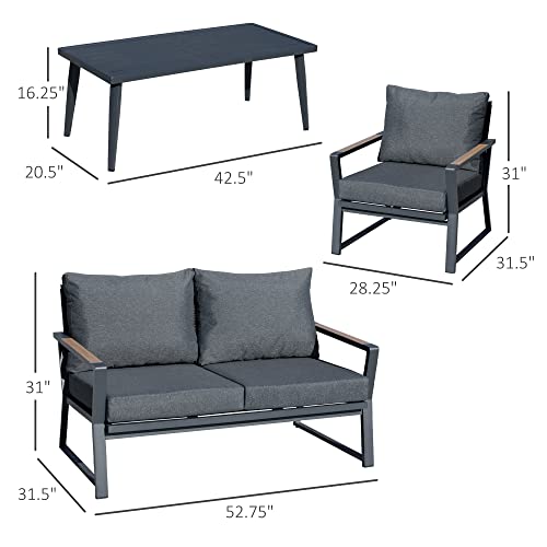Outsunny US84B-635LG0131 4 Piece Patio Furniture Set thumb #4