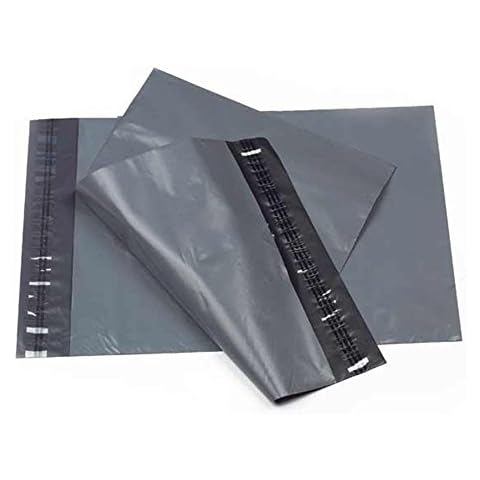 13"x 19" Grey Mailing Strong Bags Self Adhesive Strip, Postage Bags Virgin Plastic Extra Stickness (Pack of 100 Bags) Cover
