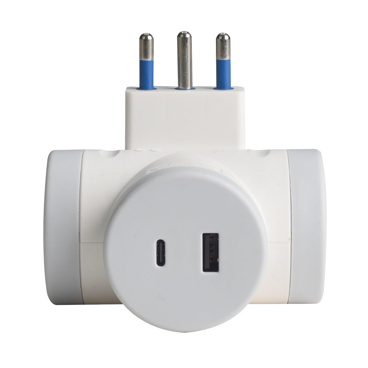 Adattatore da Viaggio Tutto in 1, Spina 16A con 2 Prese Universali 10A/16A + 1 USB A (2.4A 12W)+ 1 USB C (3A 15W) Carica Rapida (10 Pezzi)