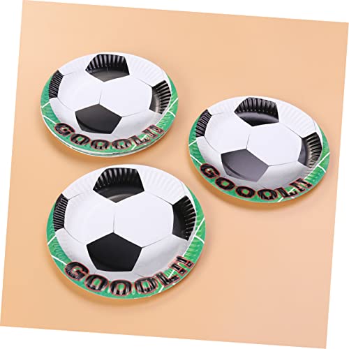 Abaodam 60 Peças Bandeja Descartável De Futebol De Papel Decoração Padrão Bolo Festa De Aniversário