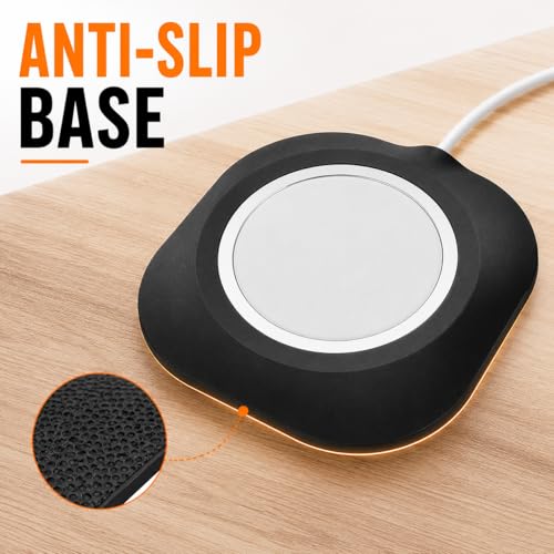 Image of Mizi Compatible with Mag-Safe Charger Pad Desk Stand Case, Soft Silicone Protective Holder with Anti-Slip Base, Scratch Resistant Slim Cover, (Charger Not Included) - Black