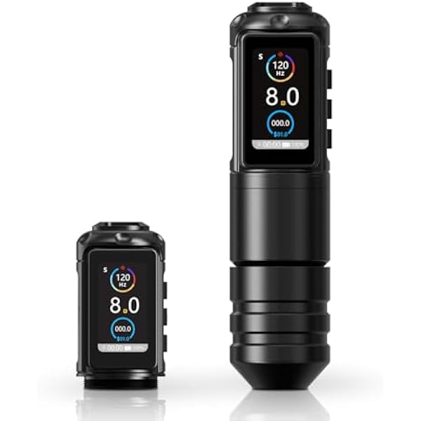 Ambition Ninja Pro Maszyna do Tatuażu: Inteligentny System Rozliczeń, Silnik Bezrdzeniowy, Rotacyjny Długopis na Wkłady, Dual Zasilanie 2000mAh dla Profesjonalistów i Początkujących