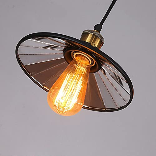 Lanterne de plafond vintage E27 et poulie de fer rétro à hauteur modulable style industriel