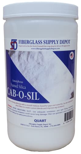 Fiberglass Supply Depot - Cabosil Fumed Silica - Resin Thickener for Non-Saggy Putty - Advanced Epoxy Resin Thickener - Professional Thixotropic Agent for Smooth Epoxy - Easy to Use (1 Quart)