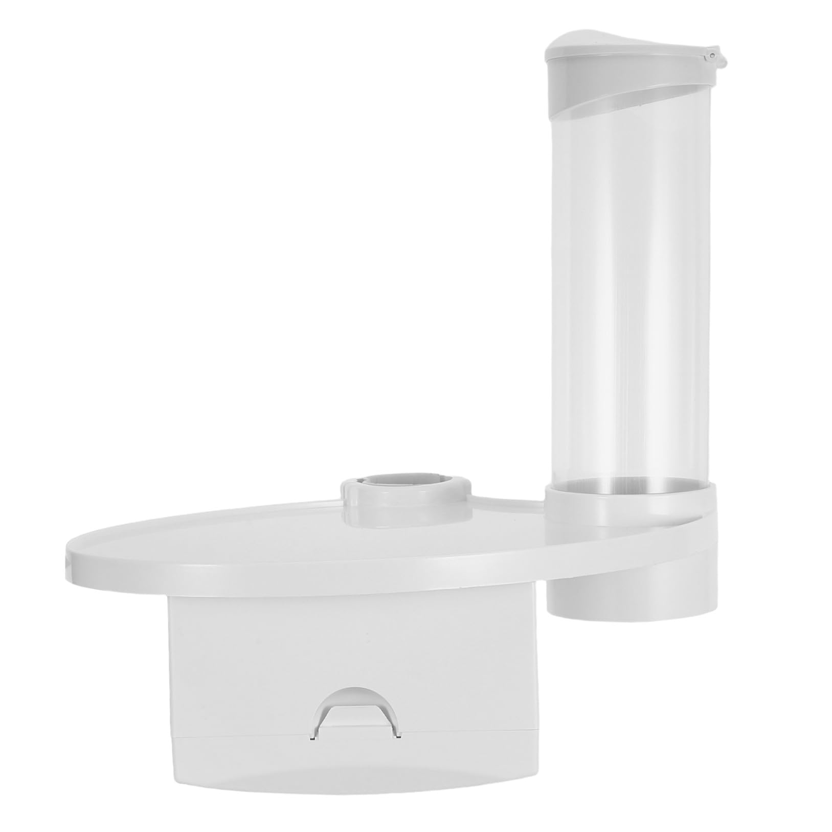 ULTECHNOVO Plateau Porte-gobelet Blanc Utilitaire en Plastique avec Distributeur et Boîte à Mouchoirs Intégré Facile à Entretenir pour Salle de Soins Dentaires