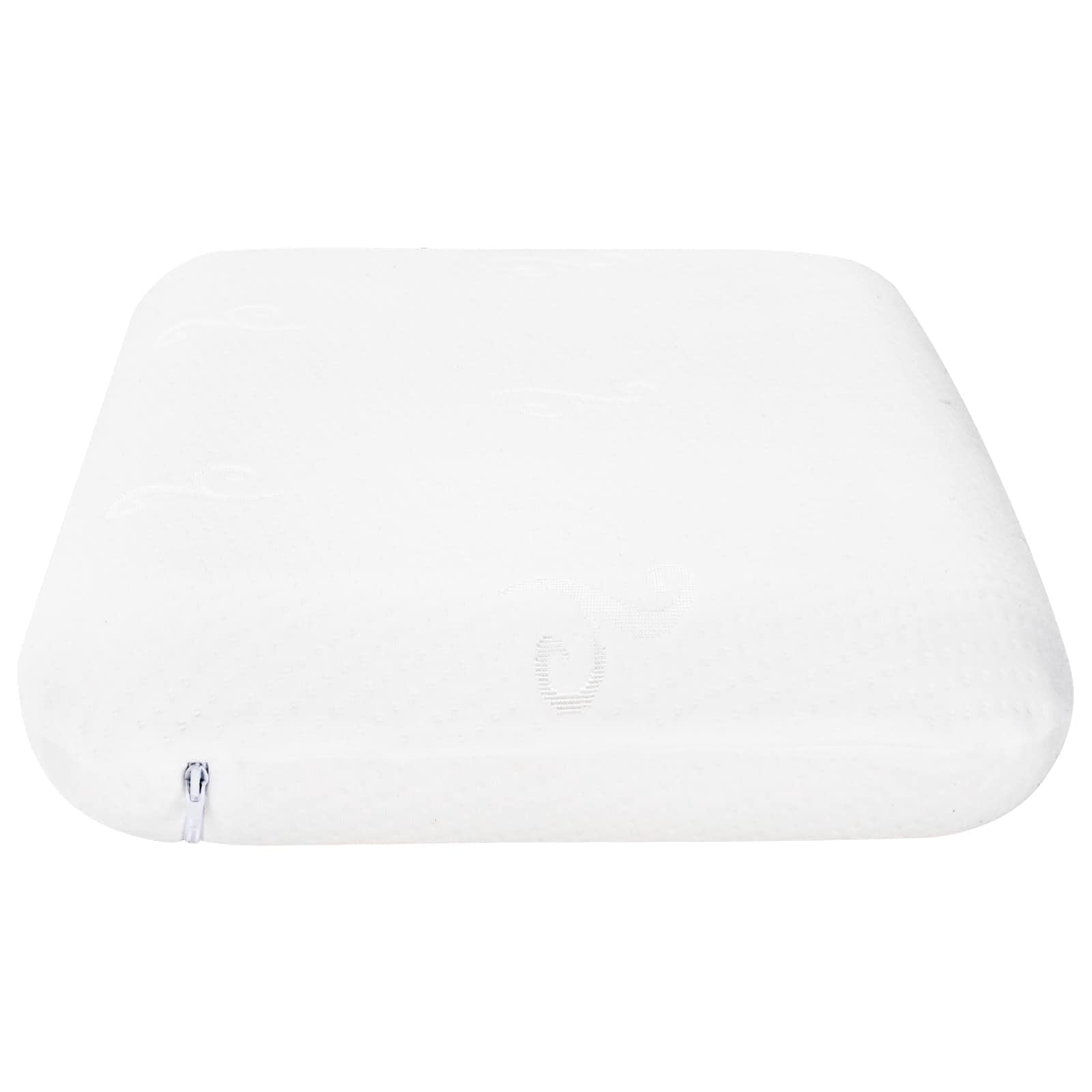 Almohada de espuma viscoelástica lisa blanca 70 x 36 x 13,5 cm ergonómica para dormir de lado con espuma viscoelástica transpirable como cojín cervical en el dormitorio
