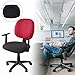 T Shaped Jacquard Fabric Office Chair Cover, Soft and Comfortable, 360 Degree Protection for All Chair Styles (black)
