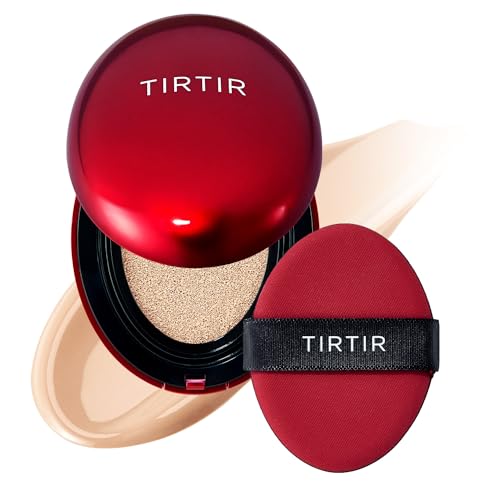 Image of TIRTIR Mask Fit Red Cushion Foundation, Full coverage, Skin fit, Satin Glow Finish, Korean Cushion Foundation #21C COOL IVORY, 18g