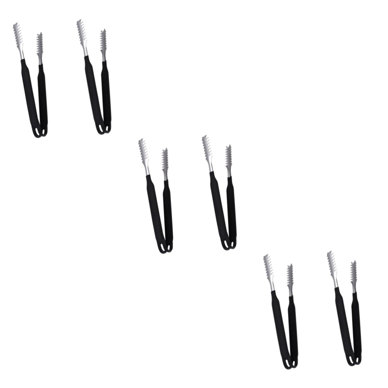 GRIRIW 3sets Non- Stainless Steel Sugar Tongs Ice Holder Tongs Mini Serving for Home 2pcs*3