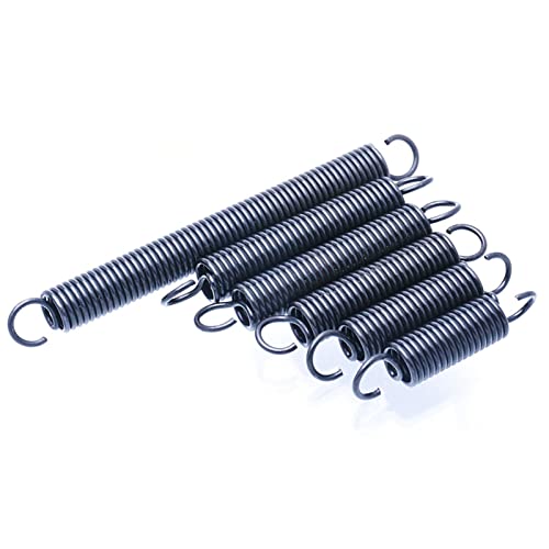 Temhyu Diamètre de Fil 0.6mm, diamètre extérieur 5mm, Longueur 15-60mm, Ressort d'extension en Acier à Ressort avec Crochet 1 0pcs (Size : 0.6x5x60mm) Cover