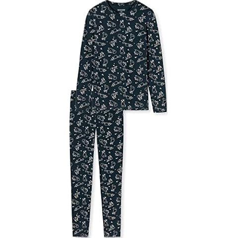 Schiesser Girls' Charcoal Pajama Set for 10 Years Cover