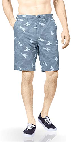 Visive Premium Hybrid Shorts Men Quick Dry Golf Stretch Board Shorts Swim Trunks Summer Big Men Grey Camo - 422