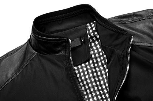 Springrain Men's Lightweight Bomber Jacket Zip Up Windbreaker Softshell Outdoor Jacket Coat (Large, Black) #TOP2
