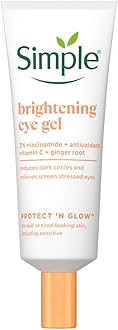 Simple Protect ‘n’ Glow Brightening Eye Gel cruelty-free and vegan for the protection and hydration of screen-stressed and tired eyes 25 ml