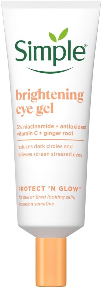 Simple Protect ‘n’ Glow Brightening Eye Gel cruelty-free and vegan for the protection and hydration of screen-stressed and tired eyes 25 ml
