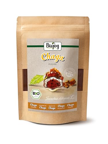 Biojoy Polvo de hongo Chaga Orgánico (50 g), hongos Chaga secos y finamente molidos, té de Chaga (Inonotus obliquus L.)