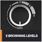 KRUPS 4-Slice Belgian Waffle Maker: Stainless Steel, 5 Browning Levels, Audible Ready Beep, Removable Plates, 1200W, Silver/Black, Large Waffle Maker Family Size, Great for Family Breakfasts #3