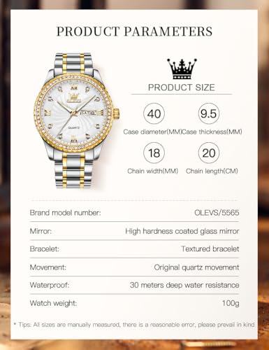 Image of OLEVS Mens Watches Chronograph Luxury Dress Moon Phase Stainless Steel Male Wrist Watch