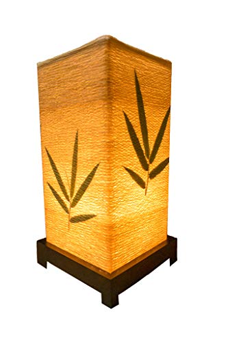 Import Nomad – Bamboo Leaf Table Lamp [Handmade Work Study Decor up Light]